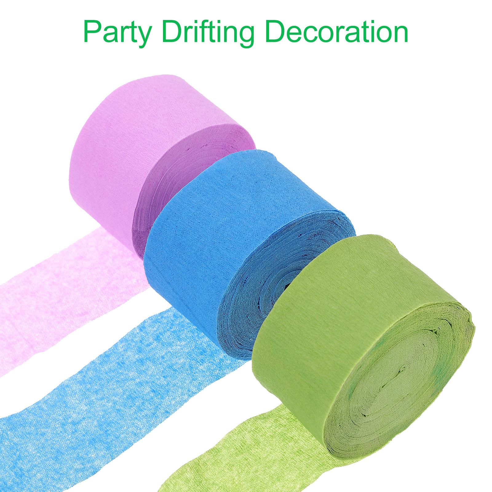 

4 Rolls Crepe Paper Streamer Colored Decorations for Party Layout Props Birthday Wedding Shower Peach Themed Events 6X6X4.5CM