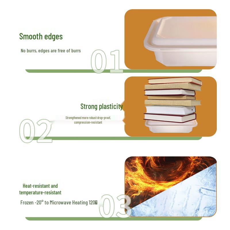 Huazhe Jingwei 850ML Biodegradable Corn Starch Meal Box