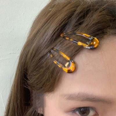 2PCS Vintage Women Leopard Oval Hair Clips Cute Korean Charm BB Hairpins for Girls Female Trendy Y2K Hair Accessories