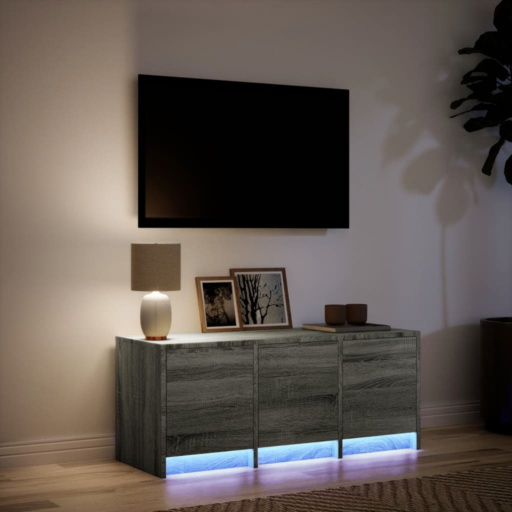 LED TV Cabinet Grey Sonoma 97 x 34 x 40 cm Particleboard