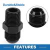 A ABSOPRO Female Flare Reducer Hose Fitting Adapter TF AN10 1/2 NPT Fuel Line Connector Aluminum Black
