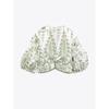 Top Contrast Mid Rise Shorts Female Embroider Hollow out V-neck Short Tops Mid Waist Shorts