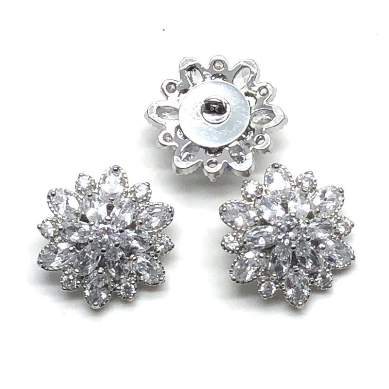 5pc/lot Delicate Crystal Buttons For Fur Coat Cubic Zirconia Button for Coat CZ Sewing Buttons for Cashmere Knit Cardigan