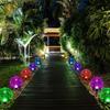 1Pcs Extra Large Solar Globes Lights Outdoor Multi-Color Pre Lit Crystal Ball Light Waterproof Lawn Solar Light