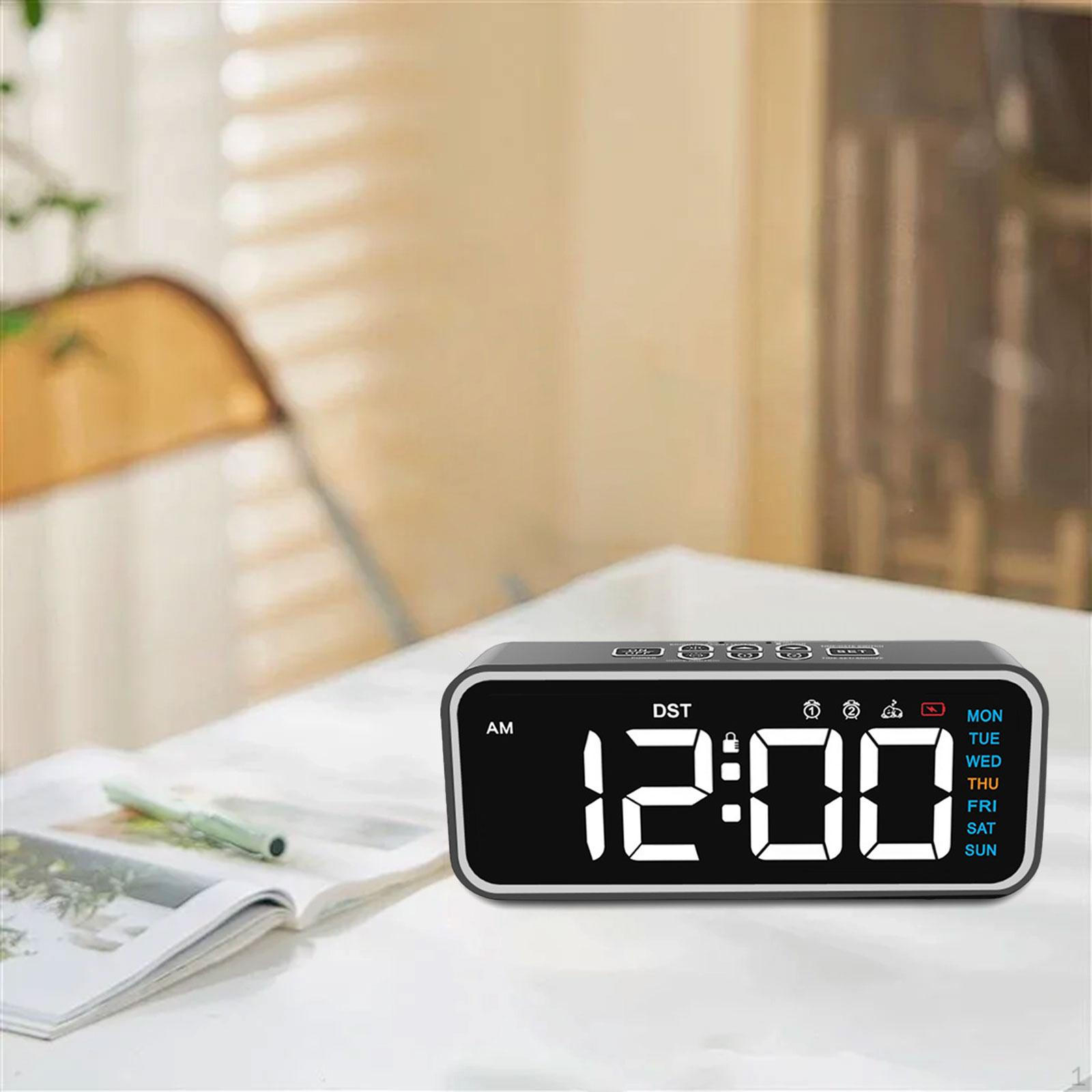 

Цифровой будильник прикроватный электронный ночник двойной для ресторана Dark