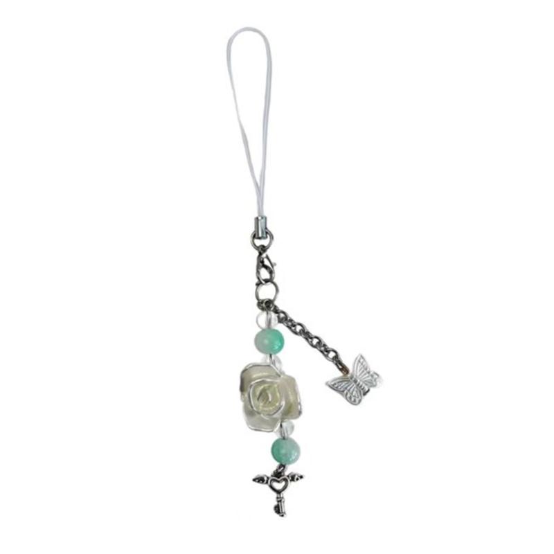 Y2K Style Phone Pendant Cute Shape Keychain Bag Pendants Keyring Sweet Fashion Accessories Acrylic Phone Charm for Phone