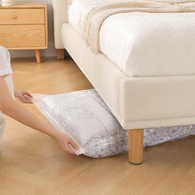 Sacchetti per Conservazione Sottovuoto Senza Pompa, Design Cubico Sovradimensionato Durevole e Riutilizzabile, Sacchetto Compressione Facile da Comprimere Risparmia Spazio