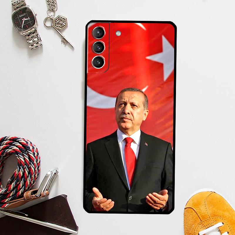 Prezydent Turcji Recep Tayyip Erdogan Etui na Samsunga Galaxy S24 Ultra S23 S22 S21 Plus S20 FE S8 S9 S10 Note 10 20 Ultra Pokrowiec