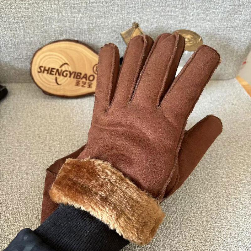 Men's Winter Imitation Fur Integrated Gloves