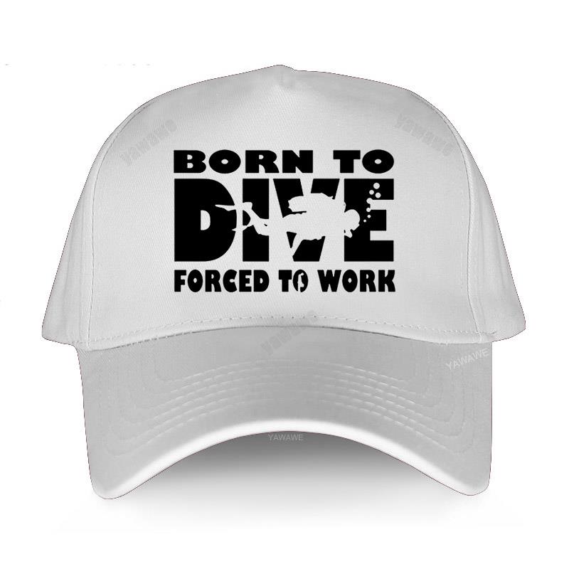 Schwarze, lässige Baseballkappe mit Aufdruck für Jungen, MSP BORN TO DIVE, gezwungen zur Arbeit, Sommerhut für Männer und Frauen, Outdoor-Snapback-Caps, Sportmütze