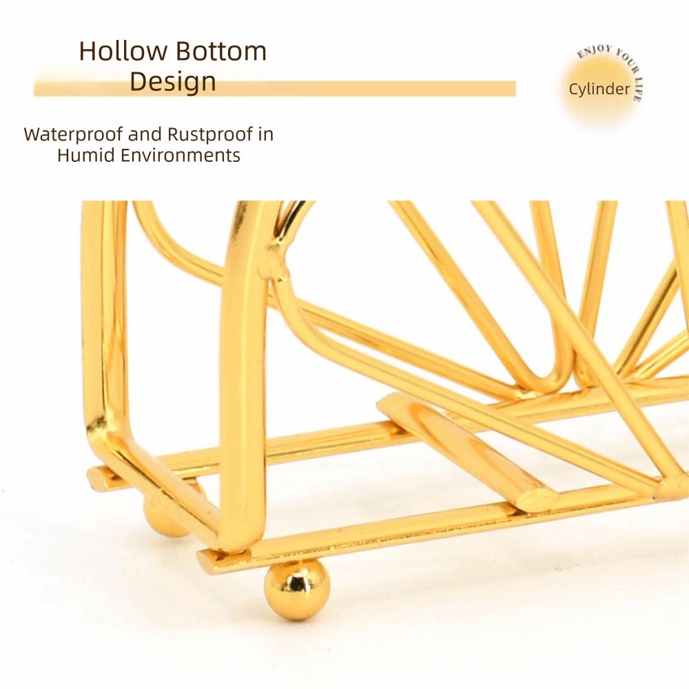 Creative Stainless Steel Iron Napkin Holder Modern Style Stable Paper Dispenser Rack Napkin Organizer Table Decoration