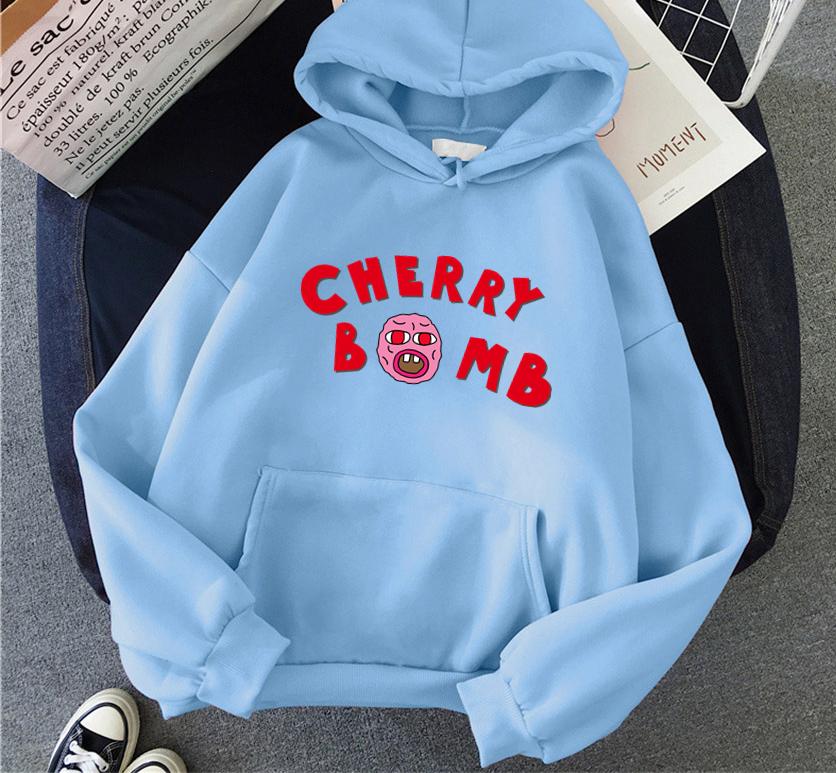 Winter Womens Hoodie The Creator Cherry Bomb Graphic Vintage Hip Hop Sweatshirts Casual Streetwear Unisex Pullover Women Hoodies
