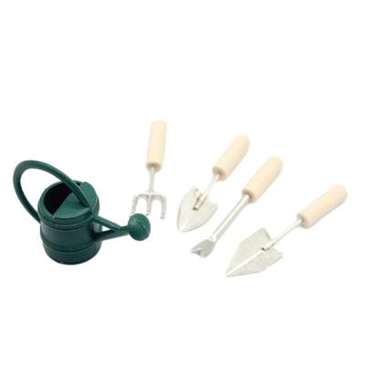 1:12 Puppenhaus Miniatur Garten Werkzeug Gießkanne Bauernhof Werkzeuge Gartenarbeit Set Wasserkocher Schaufel Gabel Outdoor Hof Modell Decor Spielzeug