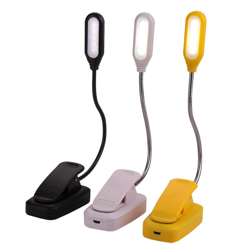 USB Charging LED Desk Lamp with Eye Protection & Flexible Hose Clip for Dorms and Bedside Use