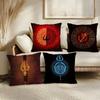 The Shiva Trident Cushion Cover Soft Short Plush Pillow Cover Smooth Cozy Texture Aesthetic Cushion Case Home Decor