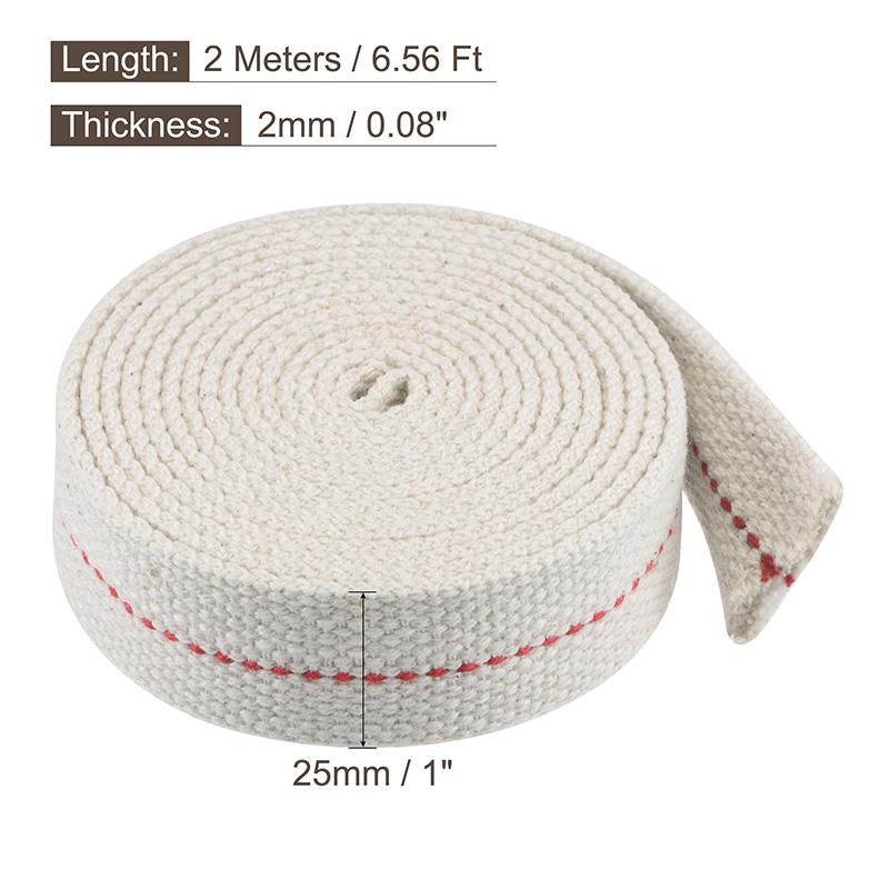 2 Metry Knot do Lampy Naftowej Pleciony Bawełniany Knot Płaski Bawełniany Rdzeń Knotu do Lamp Olejowych Do Oświetlenia Lampy Naftowej Produkcji Latarni