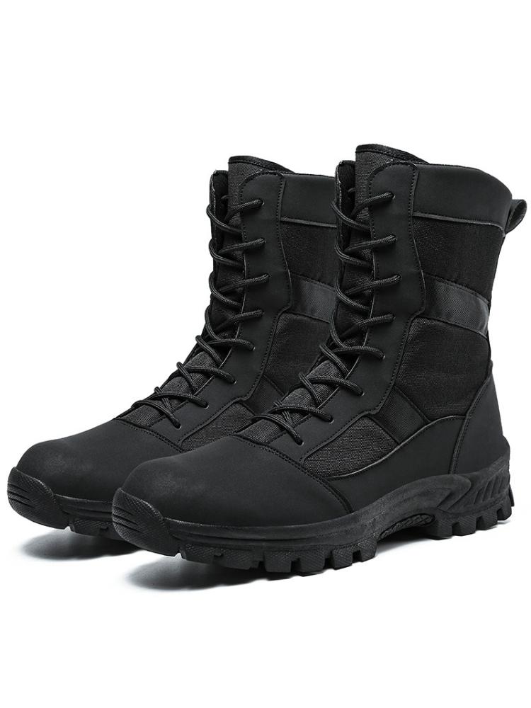 Fashion Fashion Men's Wide Width Tactical Boots Desert Hiking High Top Ankle Boots Waterproof Non-Slip Outdoor Combat Shoes for Travel