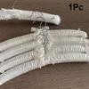 5 Pezzi 38cm Bianco Raso Imbottito Appendiabiti Vestiti Cappotto Sposa Antiscivolo Presa Morbida