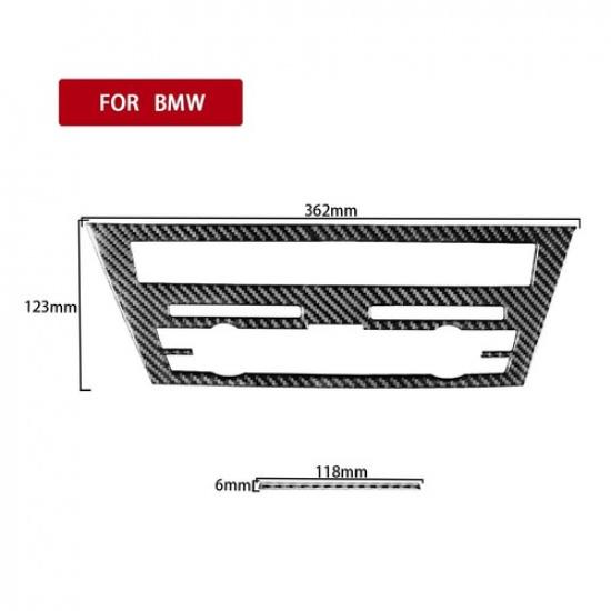 Carbon Fiber Interior Radio Console Cover Trim For BMW 6 Series F12 F13 2011-18