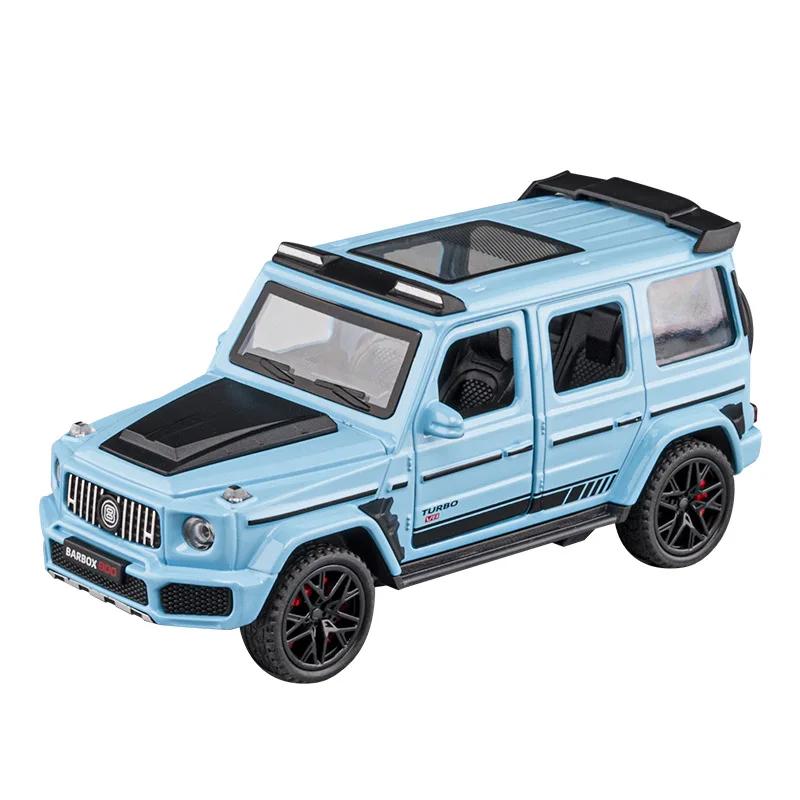 

1:36 BARBOX G800 SUV CAR Diecasts & Toy Vehicles Metal Toy Car Model High Simulation Pull Back Collection Toys For Children синій