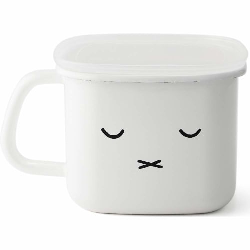 Fuji Horo Oven-Safe Square Stockpot/Miso Pot, White, Miffy Face