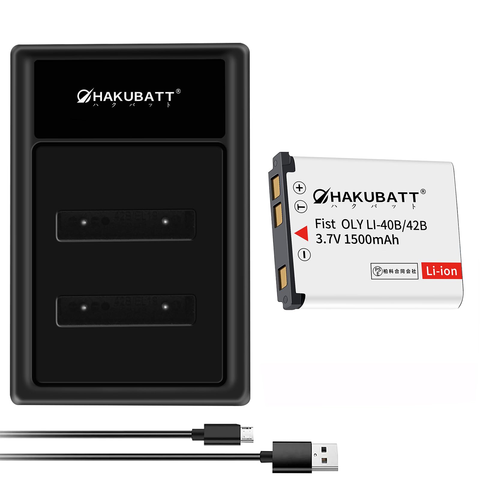 

Olympus Compatible Compatible USB Charger Compatible FinePix Z900EXR 1500mAh 2025KP [HAKUBATT] NP-80/82 3.7V