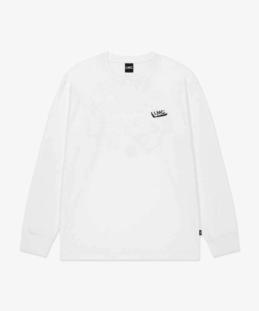 LMC Unbalance Globe Long Slv Tee White
