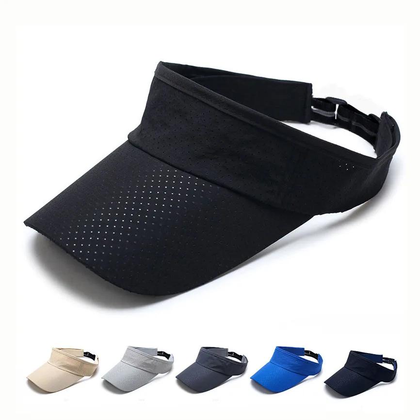 Verstellbare Tennis Kappen Herren Damen Sport Stirnband Klassische Sonnensport Visier Mütze Laufkappen Tennis Strandhut Outdoor Sportmütze