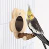 Wear Resistant Bird Perch Stand with Mirror Flower Shape Bird Branch Perch Rod  Grinding