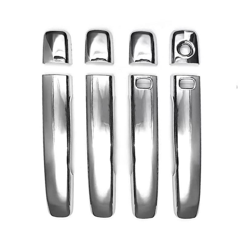Car Side Smart Door Handle Cover Trim Set Fit for Infiniti G25 G35 G37 Sedan 2009 2010 2011 2012 2013 Bright Silver ABS