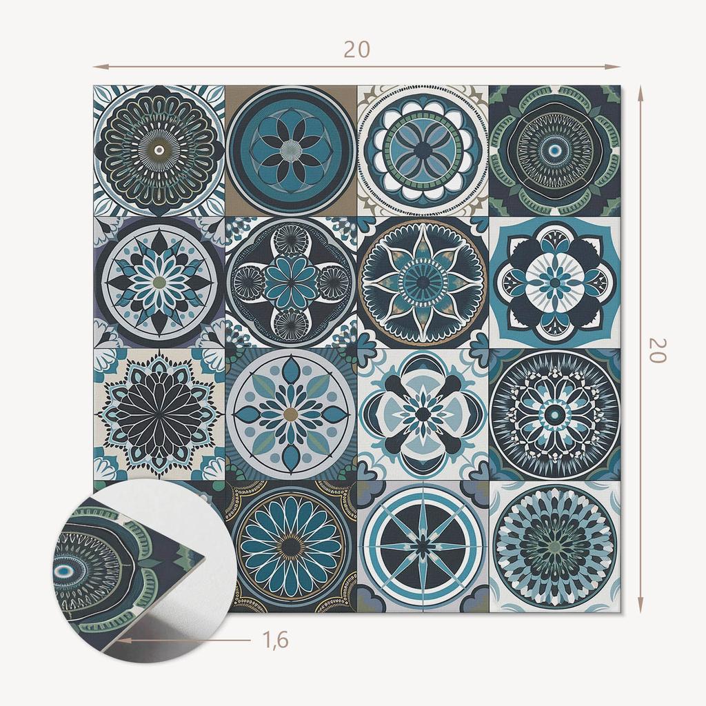 Kafelki Winylowe Z Dekorem Do Kuchni Lub Łazienki Wzory Mozaikowe W Kratkę 20X20X20 Cm