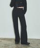 CITTA Twill Stripe Semi-Flare Slacks_Ctb538(Black)