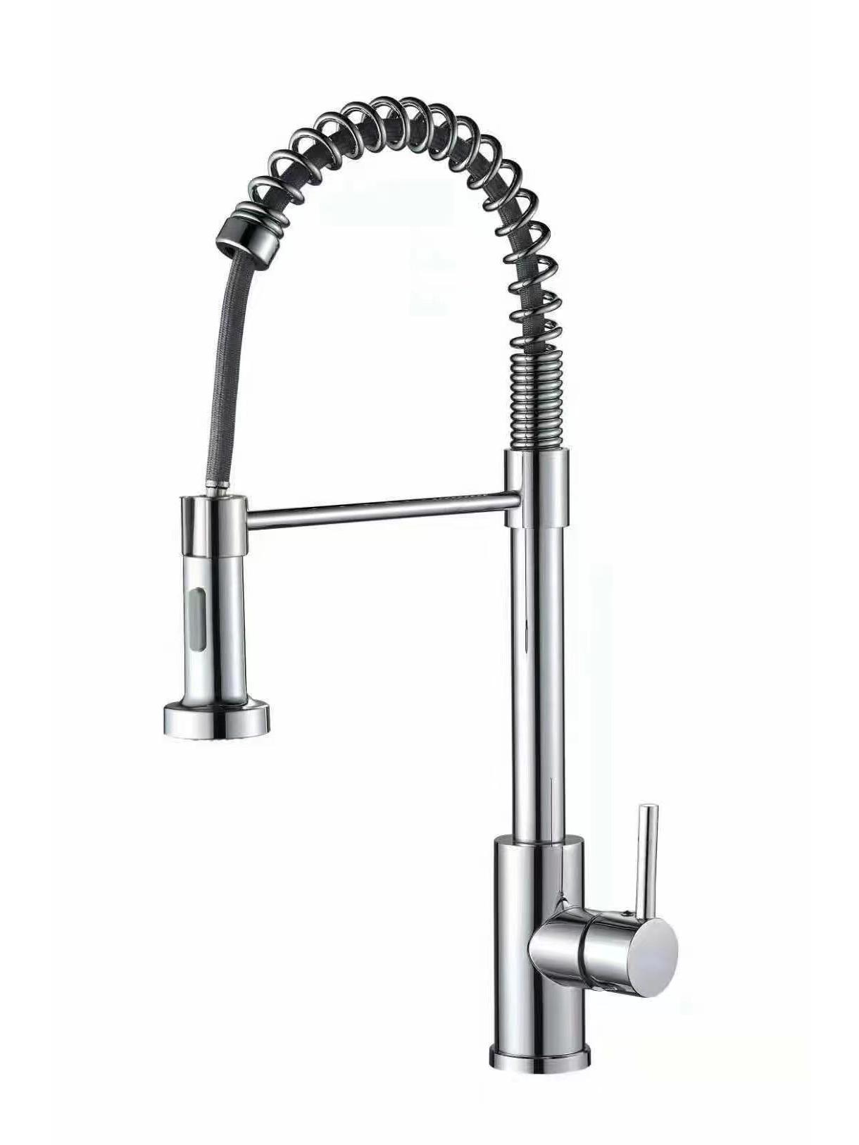 

Spring Dual-use Pull-out Kitchen Faucet for Hot and Cold Water