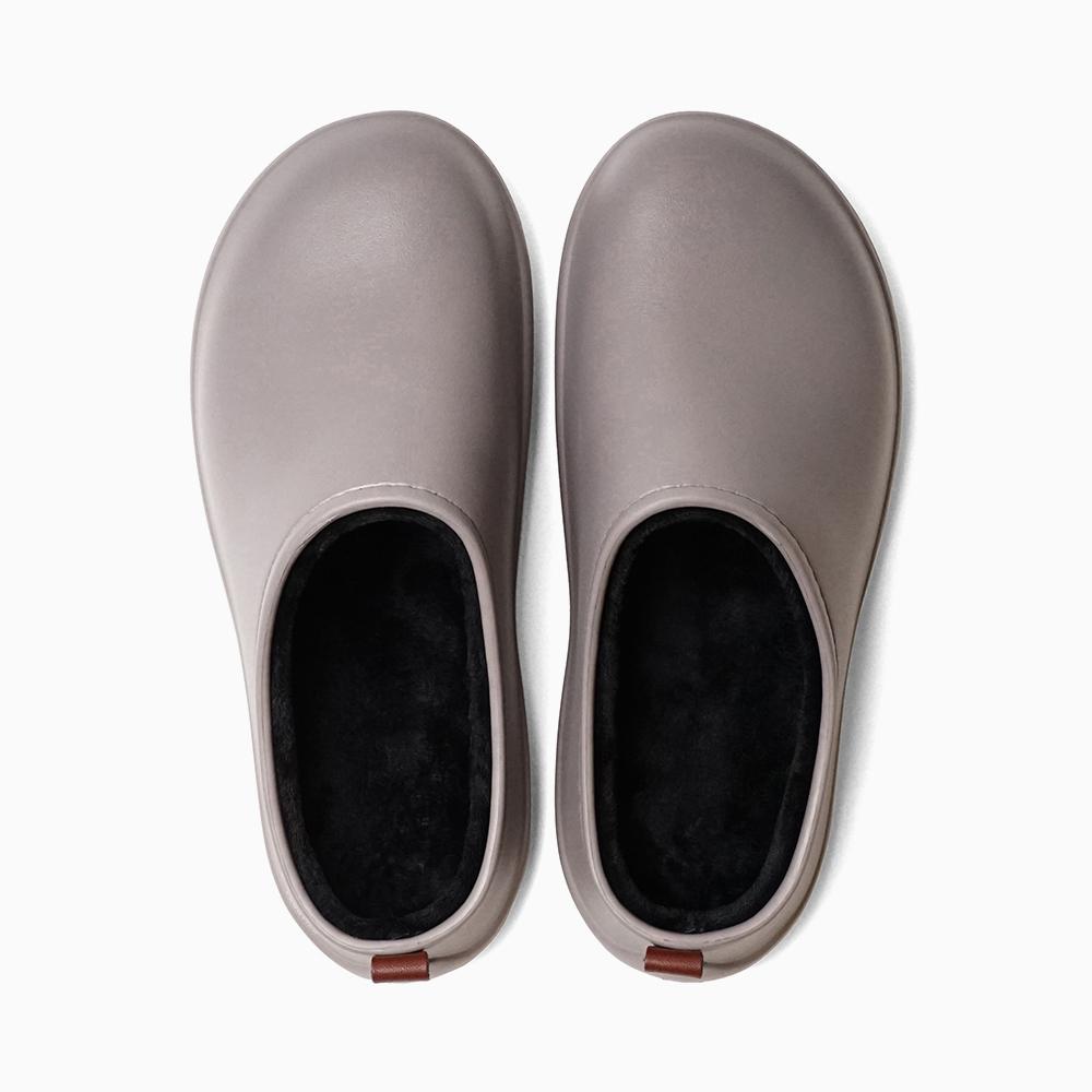 Frontier Hoon Bysol Hoon Clog-Style Fur Camping Slippers - Gray