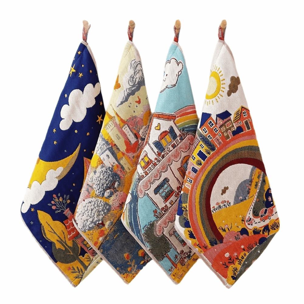 Quick Dry Large Hand Towel 34x40cm Pure Cotton Dish Cloth High Quality Tea Towel Home Restaurant