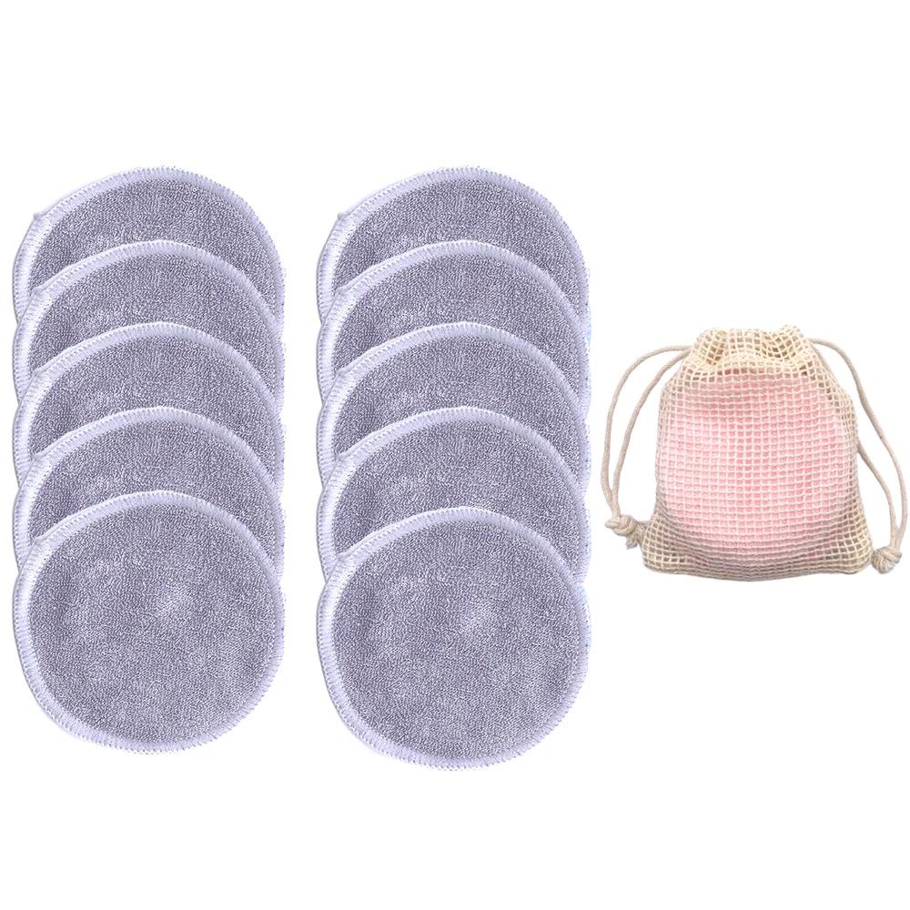 10PC Reusable Makeup Remover Pads Washable Round Bamboo Make Up Pads Cloth Nursing Pads Skin Cleaning SkinCare Tools