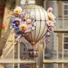 Hot Air Balloon Sun Catcher Colorful Stained Hangable Ornament Lantern Pendant for Outdoor Garden Terrace Yard Balcony Patio