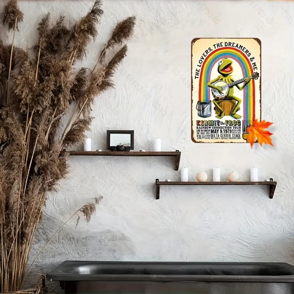 KERMITNOSTALGZ Kermit the Frog Metal Poster | Rainbow Tour Vintage Art | Frameless Wall Decor for Home & Workspaces