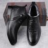 New British Style Men Genuine Leather Round Toe Chelsea Boots Flat Designer Outdoor Antiskid Business Shoe Fashion Walking Shoes