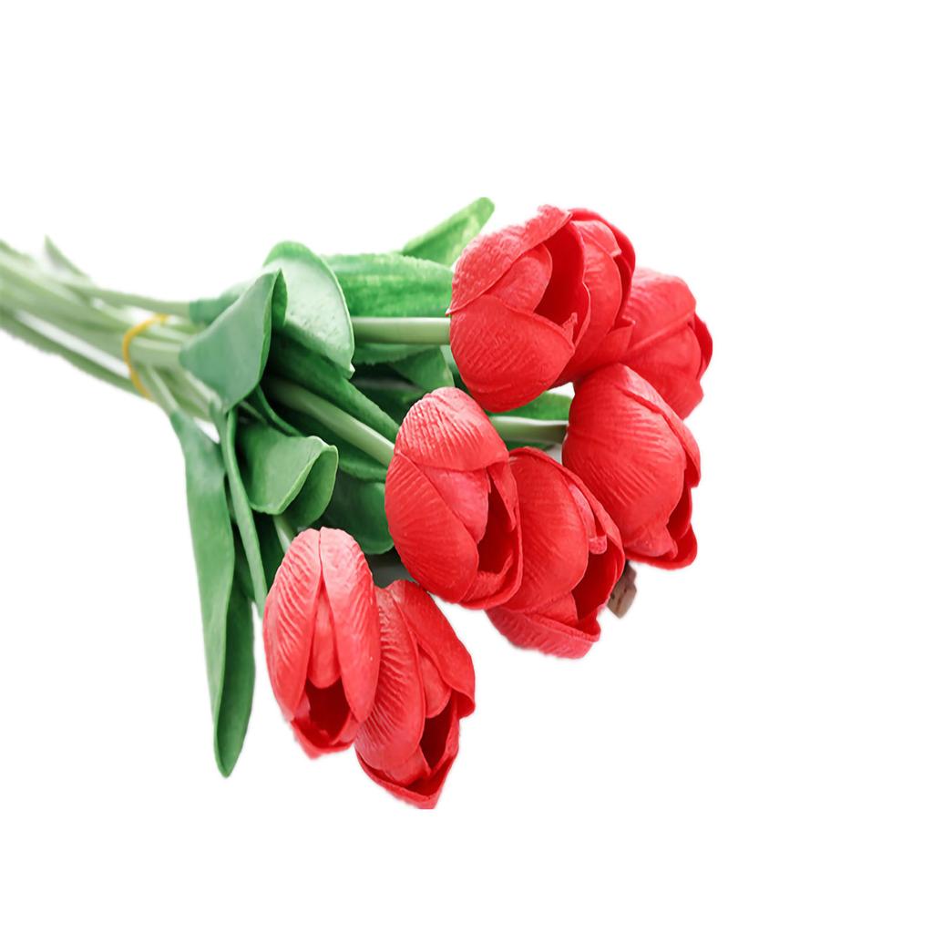 Artificial Flowers  PU Tulips Bouquet Faux Plants for Wedding Room Home Hotel Party Event Decor