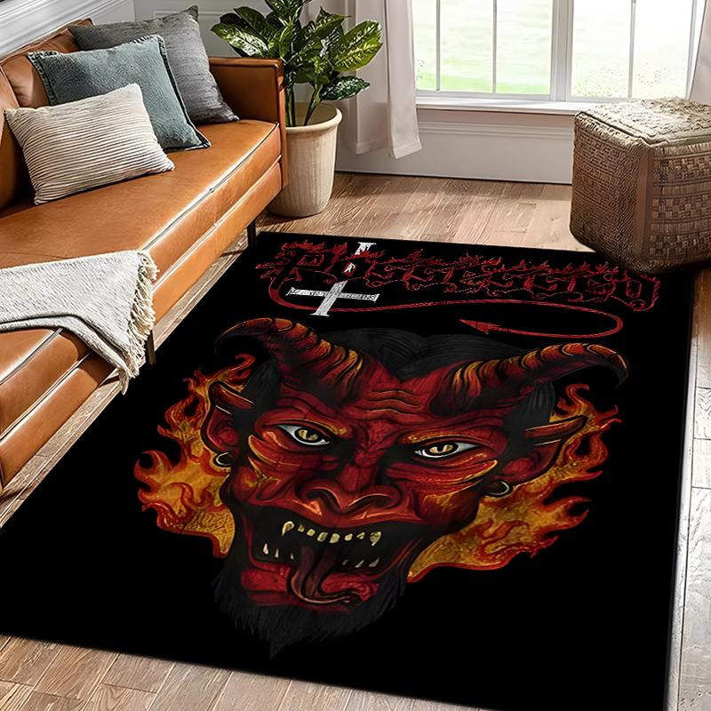 Band-Possessed Pattern Carpet Home Living Room Decoration Rug Bedroom Kitchen Bathroom Play Non-slip Floor Mat Hallway Balcony
