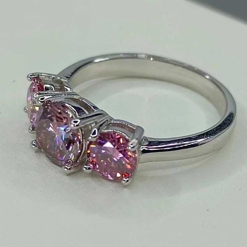 Sace Gems GRA-zertifizierter 2-Karat-Moissanit-Ring, VVS1-Labordiamant-Solitärring für Frauen, Verlobungsversprechen, Ehering, Schmuck