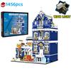 Non-Toxic European Street Scene Architecture Creative 3D Micro Building Blocks Coffee Shop Market Store Adult Kid Christmasgift
