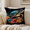 Turtle Hawaiian Sea Turtle Pillow Case Organic Short Plush Cushion Covers Breathable Washable WrinkleResistant