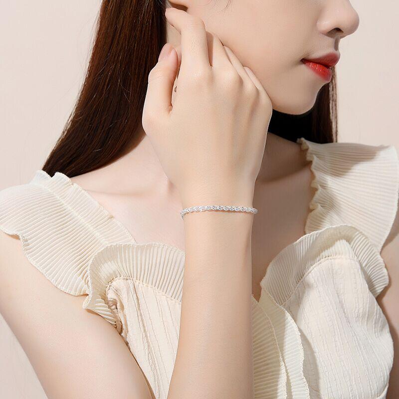 S925 Sterling Silver Armband Fenixsvans Vågljus Armband För Kvinnor Fint Smycke Gåvor