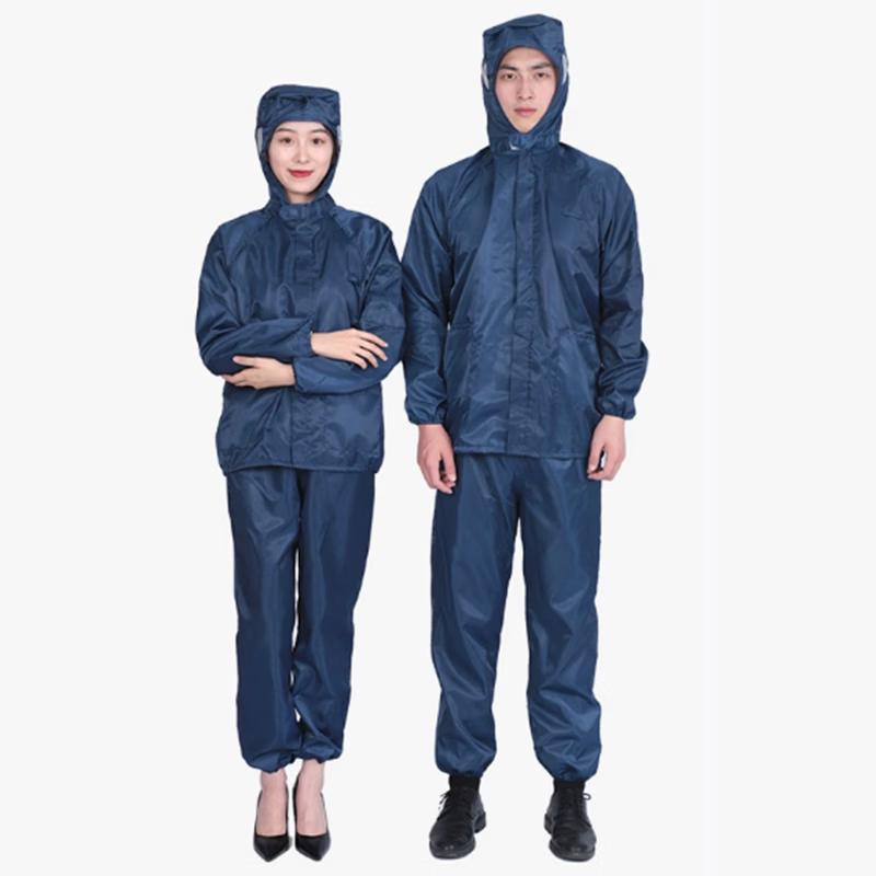 Lijiu Hong Navy Blue Split Hooded Dustproof Workwear Set
