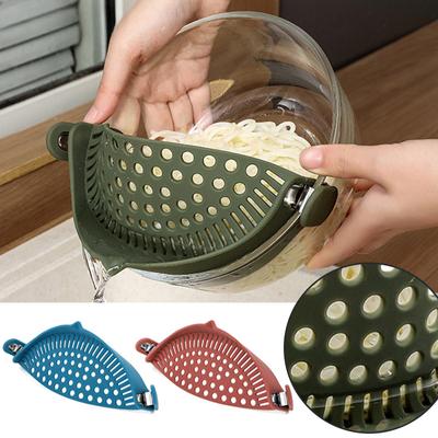 Silikon Topf Seite Abtropffläche Gemüse Nudel Drainage Filter Gießen Baffle Küche Gadgets