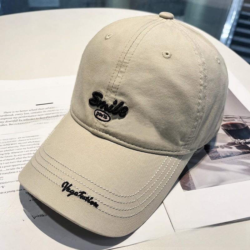 Embroidered Letter Baseball Cap With Sun Protection For Casual Outdoor Wear