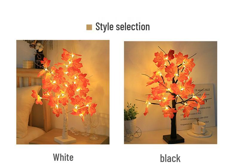 LED Maple Leaf Harvest Festival Lights - Atmospheric Thanksgiving Room Decoration Night Light