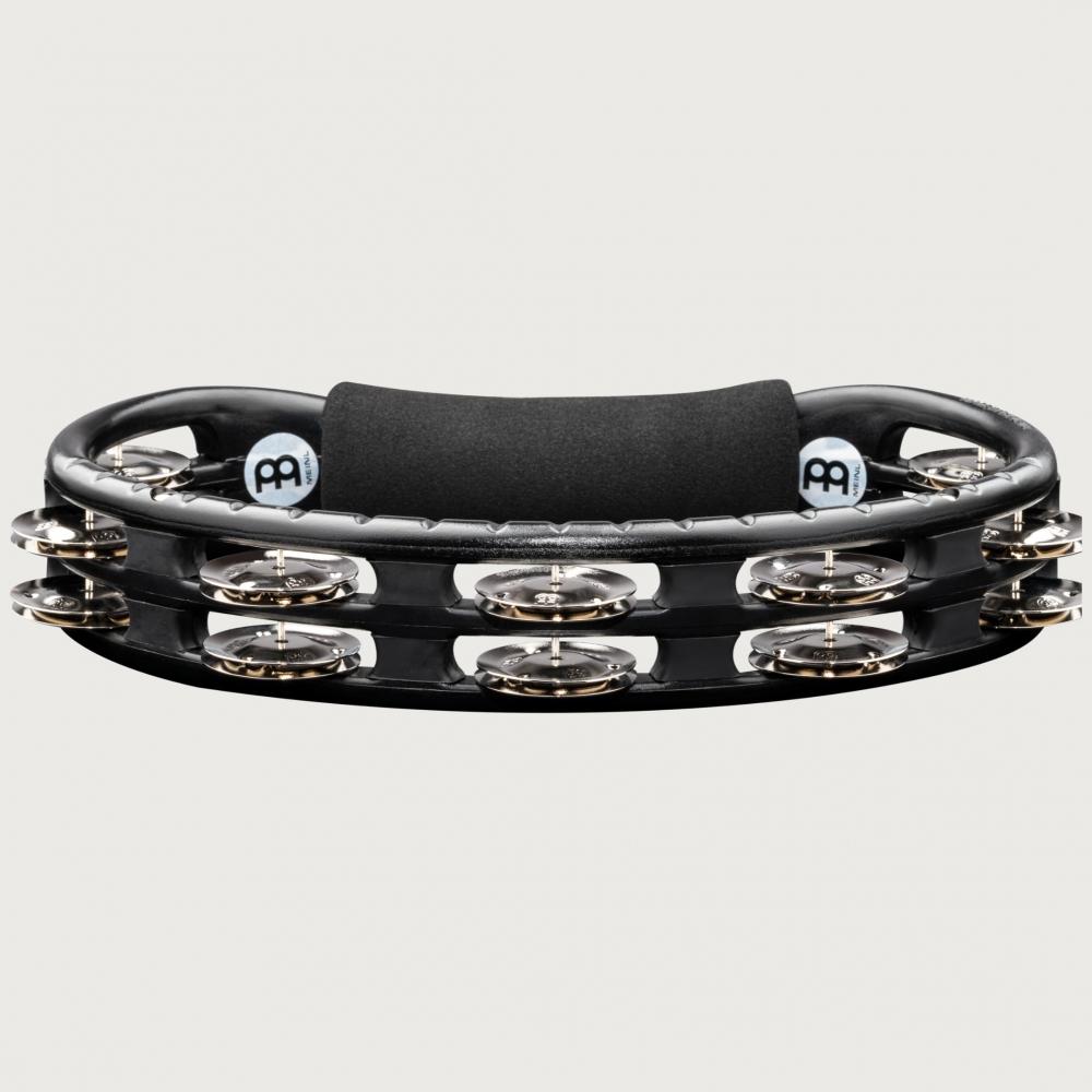 MEINL Percussion Traditional ABS Tambourine Steel Jingles Black TMT1BK